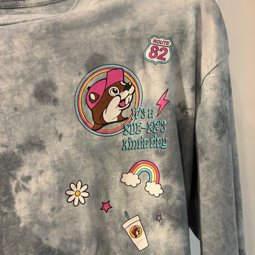 Buc-ee’s Long-Sleeve Tie-Dye Graphic Tee - Blue - Picture 3 of 5